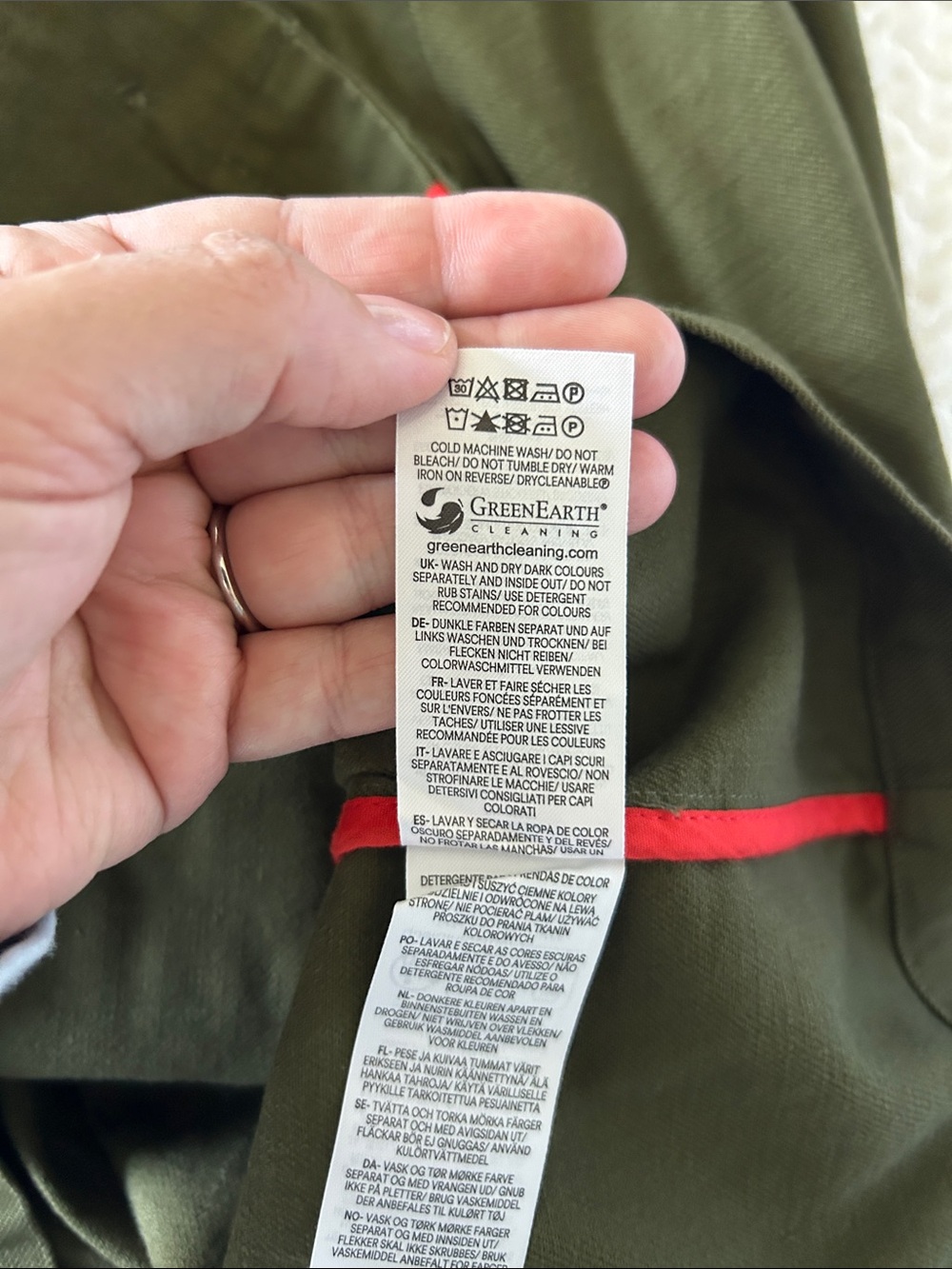 Boden Olive Green Utility Jacket with Colorful Embroidered Trim - Picture 8 of 9